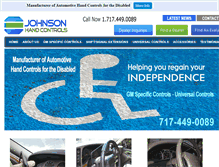 Tablet Screenshot of johnsonhandcontrols.com